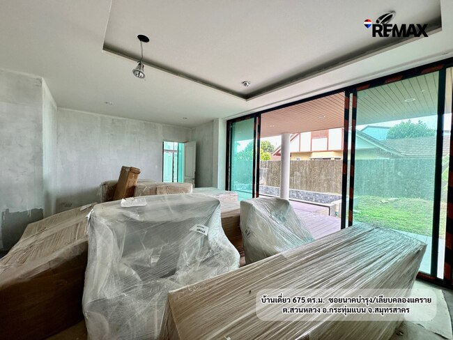 บ้านเดี่ยว 3 ชั้น 675 ตร.ม. สวนหลวง กระทุ่มแบน | สร้างเสร็จแล้ว พร้อมสระว่ายน้ำ บนที่ดิน 200 ตร.ว. | 16.5 ล้านบาท