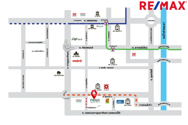 ขายทาวน์โฮม มิวส์ เทียนทะเล 3 ชั้น ถนนเมน บ้านหน้ากว้าง 7.5 เมตร 25.3 ตร.วา ราคา 4.59 ล้าน