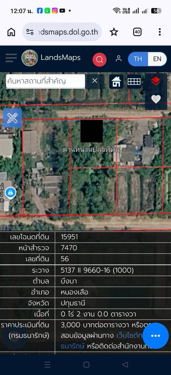 ขายที่ดินเปล่า 200ตร.ว. ถนนรังสิต-นครนายก คลอง10 อ.หนองเสือ จ.ปทุมธานี เหมาะสร้างที่พักอาศัย ซื้อเก็บ