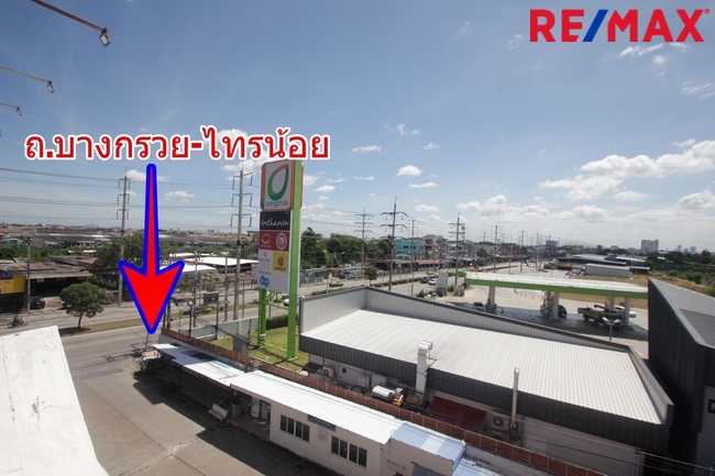 อาคารสำนักงาน5คูหาพร้อมโกดัง 157 ตารางวา ถ.บางกรวย ไทรน้อย หน้าหมู่บ้านบัวทองแลนด์ ตกแต่งต่อเติมพร้อมใช้งาน 3ชั้น มีชั้นลอย ดาดฟ้า 1,443 ตารางเมตร ใกล้แม็คโครบางบัวทอง