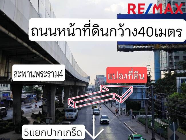 ขายที่ดินผังสีแดงราคาดีสุด 300 เมตร จากห้าแยกปากเกร็ด เนื้อที่ 1,162 ตร.ว